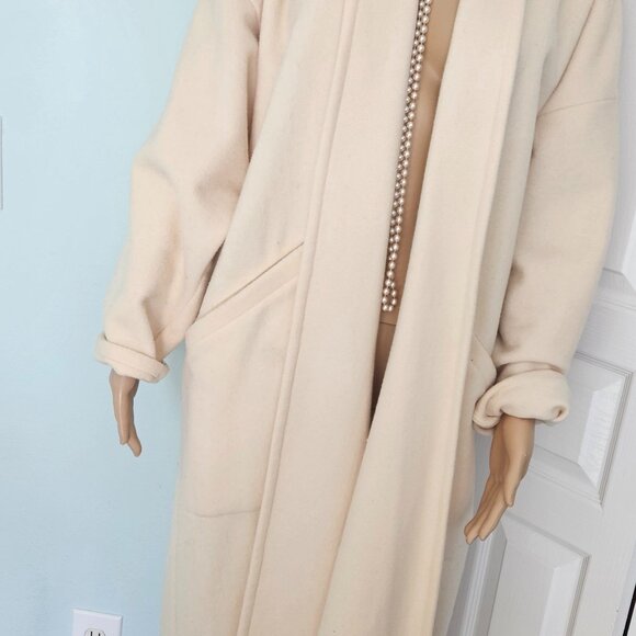 Eileen Fisher New York winter white wool maxi coat/duster - Picture 2 of 7